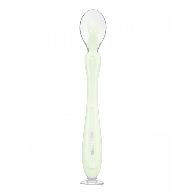 Kikka boo Silicone spoon with suction cup 1pc Mint (31302040109)