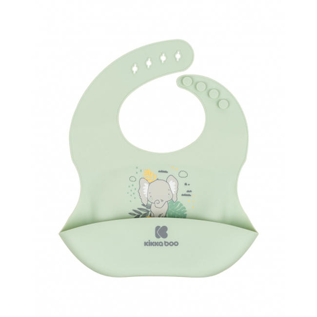 Kikka Boo Σαλιάρα Σιλικόνης με Ψιχουλοσυλλέκτη Savanna Friends Mint 31303030026