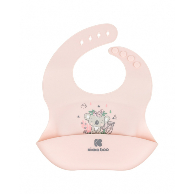 Kikka Boo Silicon Bib Savanna Friends Pink Friends 31303030025