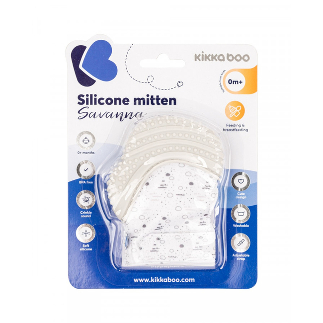 KIkka Boo Silicone Mitten Savanna Grey (31303040093)