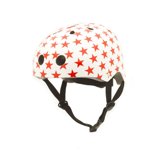 Trybike Helmet White / red stars  TB-COCO4
