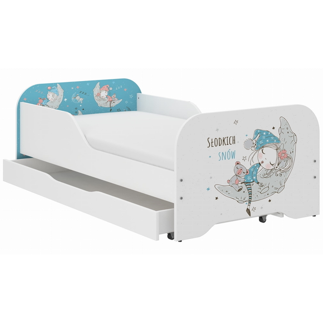 Toddler Children Kids Bed Including Mattress + Drawer 160x80cm - Sleepyhead