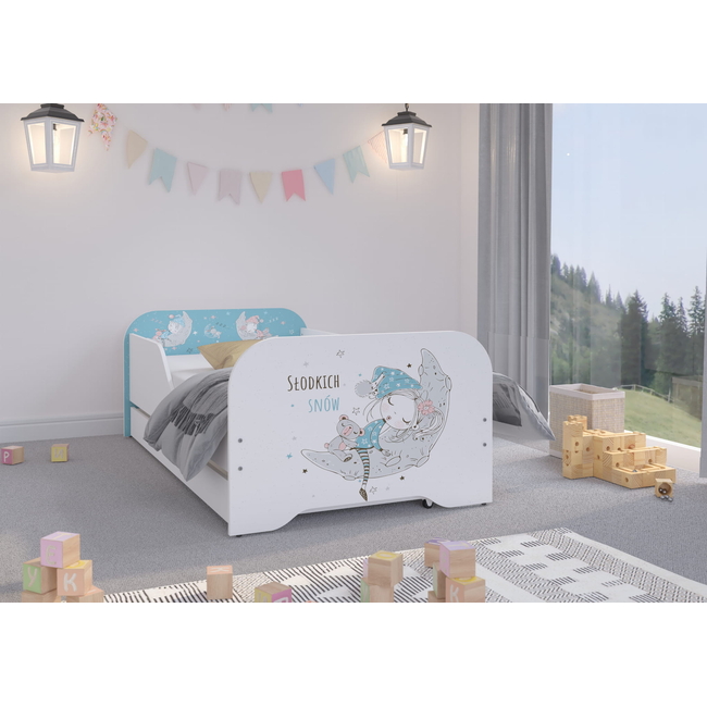 Toddler Children Kids Bed Including Mattress + Drawer 160x80cm - Sleepyhead