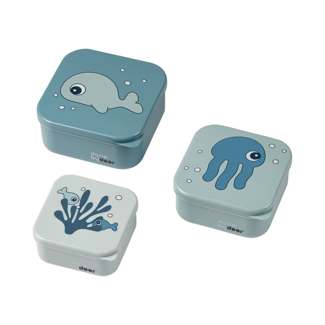 Done By Deer SNACK BOX 3 pcs sea friends blue BR75350