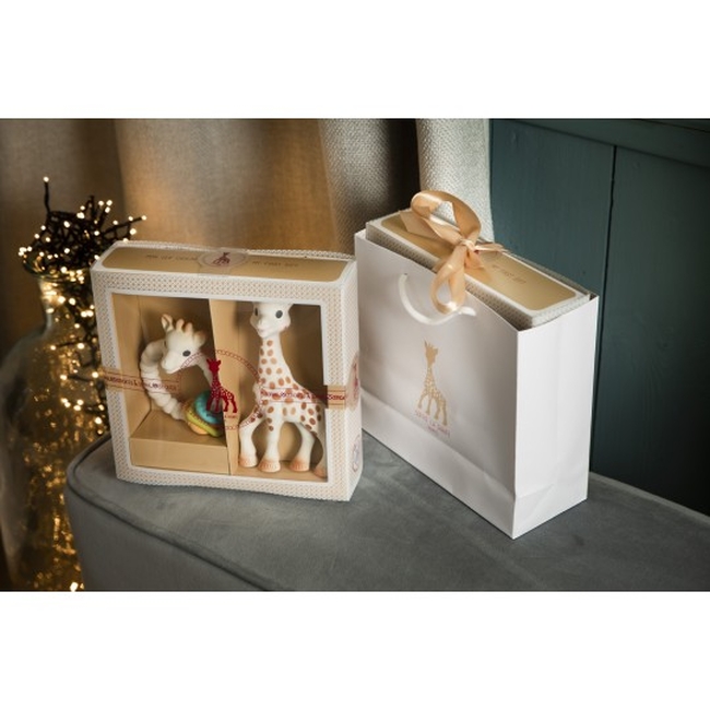 Sophie la Girafe & Colorful Teething Ring – Natural Rubber Gift Set