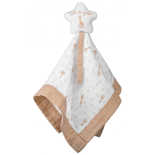 Sophie la girafe Πανάκι παρηγοριάς 0+ μ με δαχτύλιο οδοντοφυίας 100% φυσικό καουτσούκ S220131