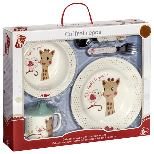 Sophie La Girafe Σετ Φαγητού από Μελαμίνη με Αντιολισθητική Βάση 5τμχ 6+ μηνών 460007