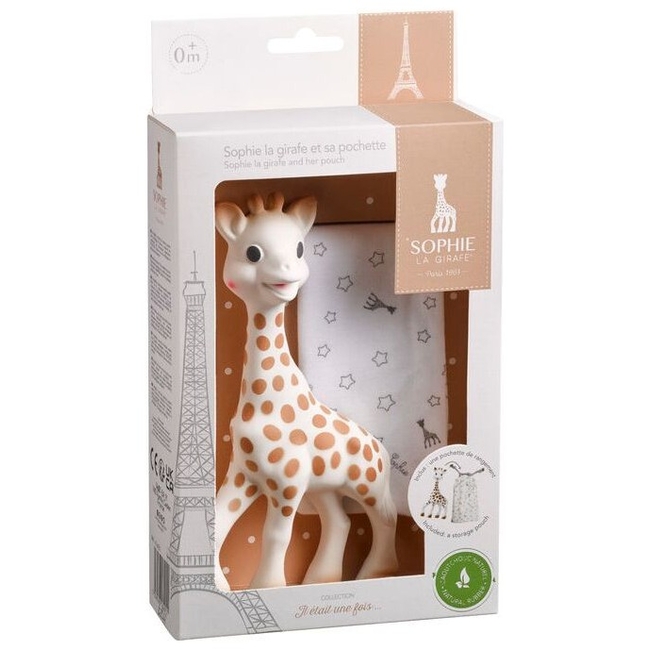 Sophie la girafe Σόφι η Καμηλοπάρδαλη το πρώτο παιχνίδι του μωρού με θήκη αποθήκευσης S616401
