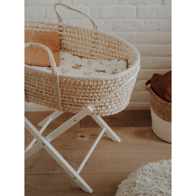 Wooden Folding Base for Baby Bassinet White