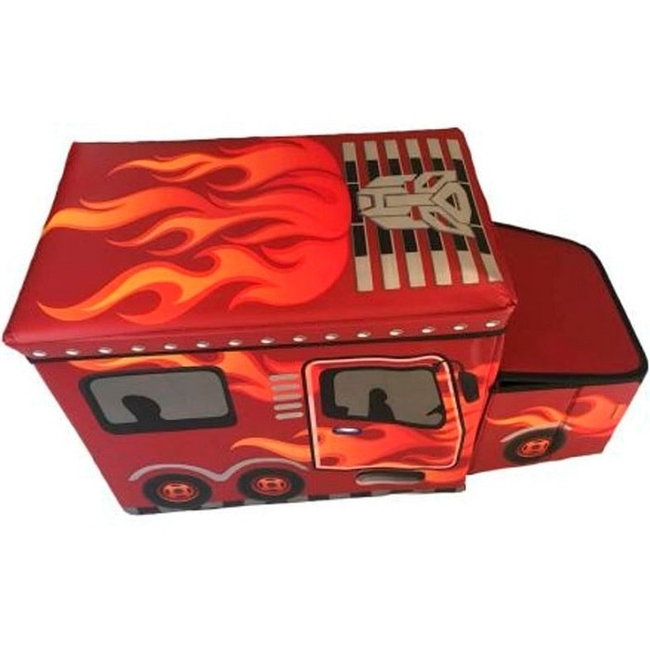 Toy Foldable Storage Box Fire Truck - Red
