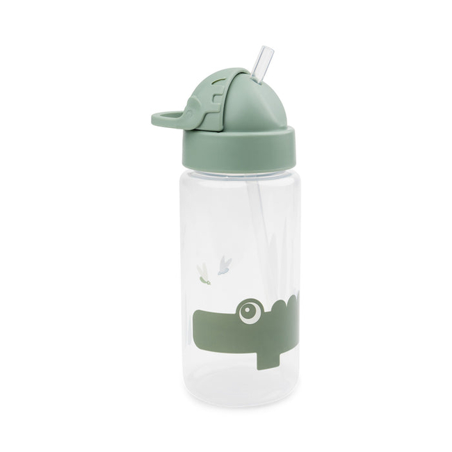 Done By Deer plastic CUP with straw Croco Green 350ml