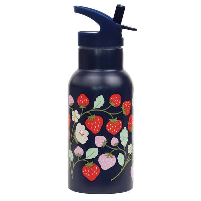 A Little Lovely Company: Μπουκάλι με διπλό τοίχωμα από ανοξείδωτο ατσάλι 350ml Strawberries DBSSST69