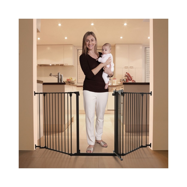 DreamBaby Newport Folding Child Safety Gate 85-200 cm Black BR75297