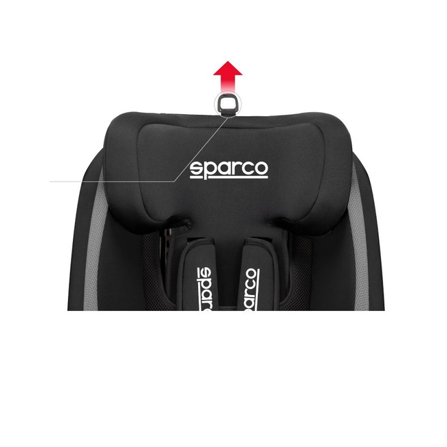 SPARCO i-size 9-36kg 76-150cm Παιδικό Κάθισμα Αυτοκινήτου Grey SK5000I_GR