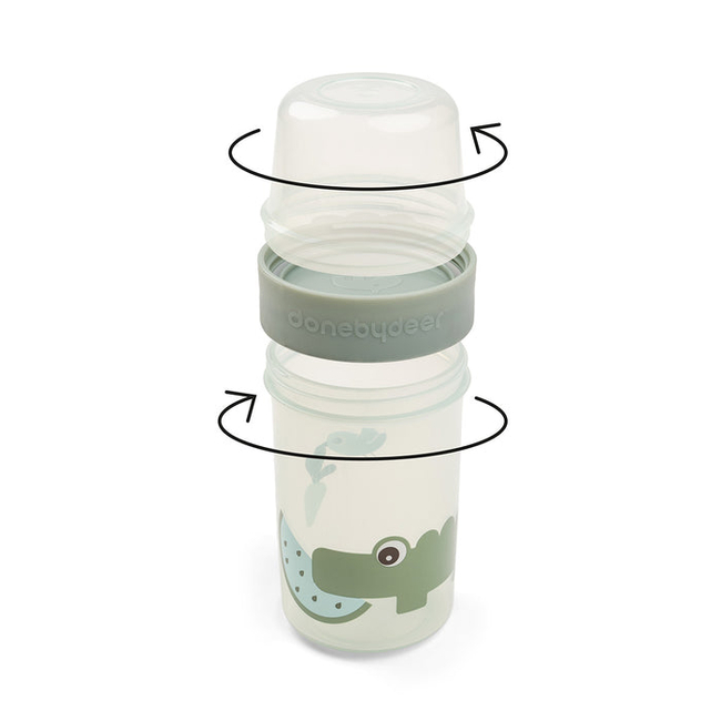 Done By Deer 2 WAY SNACK CONTAINER birdee sand 150 ml 320 ml