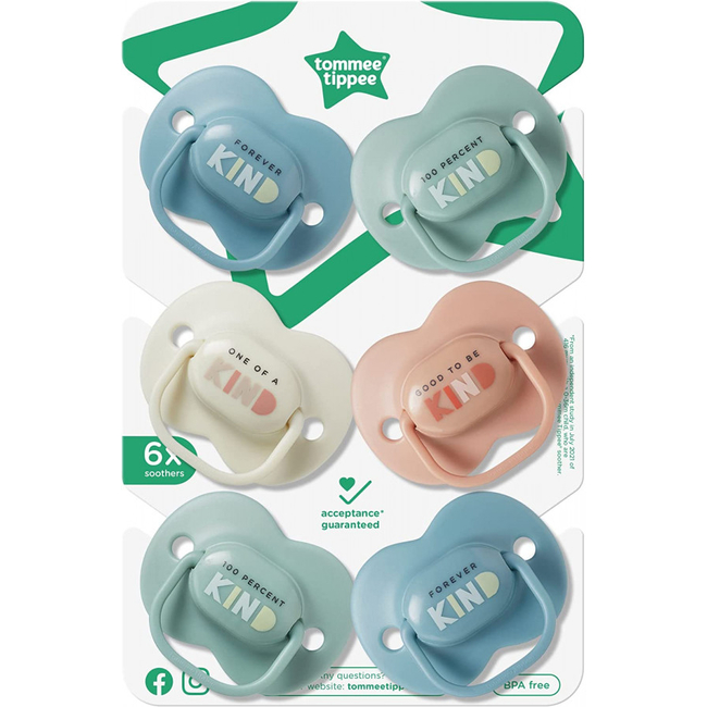 Tommee Tippee Any Time 6-18m Baby Soothers Pack of 6 pcs 433545