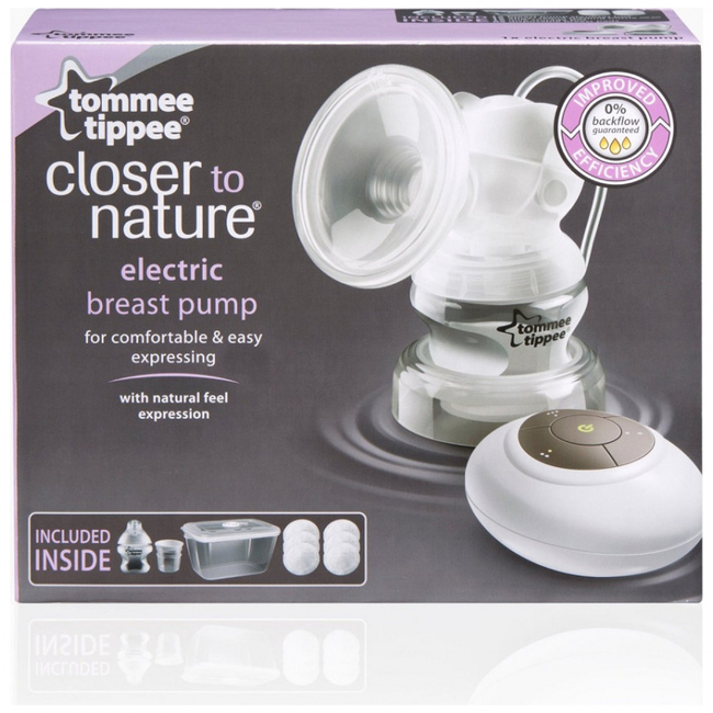 Tommee Tippee Closer to Nature Ηλεκτρικό θήλαστρο - Κύπελλo αποθήκευσης γάλακτος & Επιθέματα στήθους - Ρεύματος/Μπαταρίας 230188