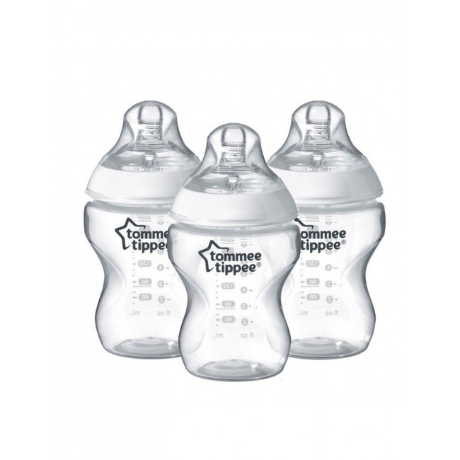 Tommee Tippee Closer To Nature Baby Bottle Set 3 Pieces 260ml BPA Free 225306