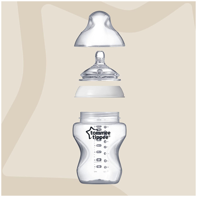 Tommee Tippee Closer To Nature Σετ Πλαστικά Μπιμπερό 8 Τεμαχίων για Νεογέννητα BPA Free Violet