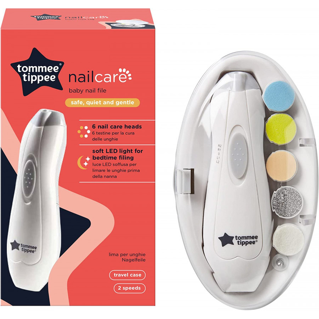 Tommee Tippee Nail Care Baby Electric File with 6 Replacement Heads