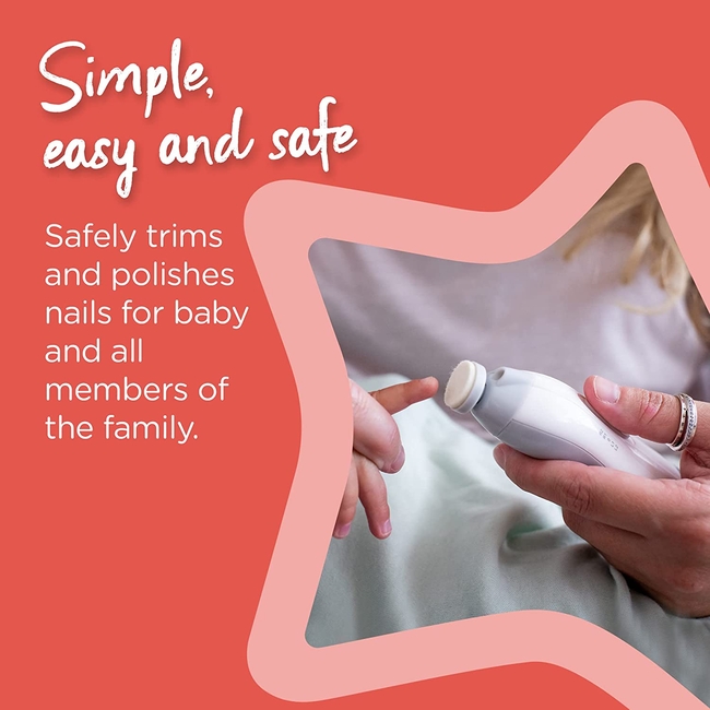 Tommee Tippee Nail Care Ηλεκτρική Λίμα Μωρού με 6 Ανταλλακτικές Κεφαλές