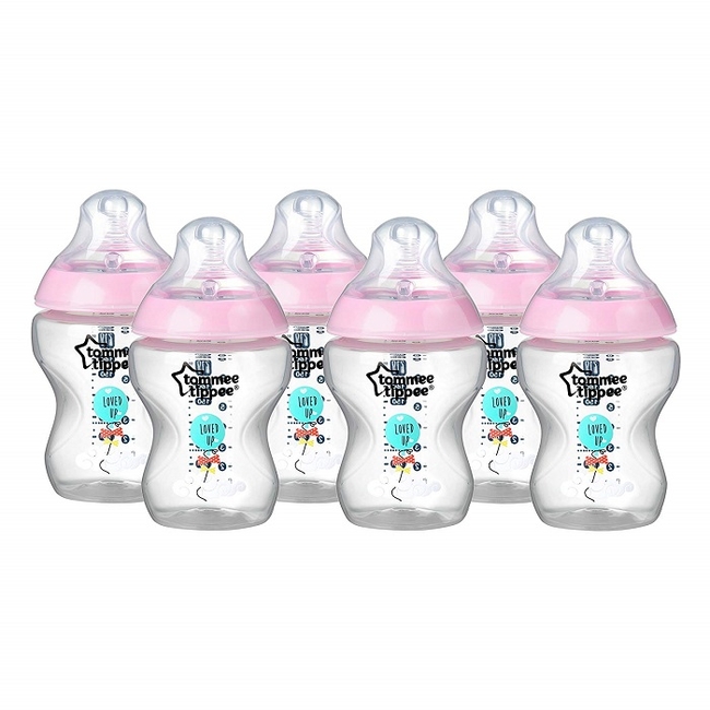 Tommee Tippee Closer To Nature Bottle Set 6 Pieces 260 ml Girl (42256140)