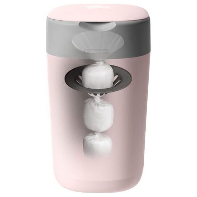 Tommee Tippee Twist and Click Κάδος Απόρριψης Παιδικής Πάνας + 1 Κασσέτα με Ανταλλακτικές Σακούλες Ροζ 5010415510020