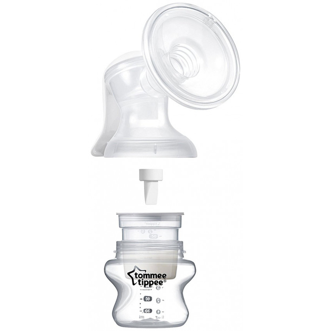 Tommee Tippee Closer to Nature Χειροκίνητο θήλαστρο - Κύπελλo αποθήκευσης γάλακτος - Επιθέματα στήθους 423415