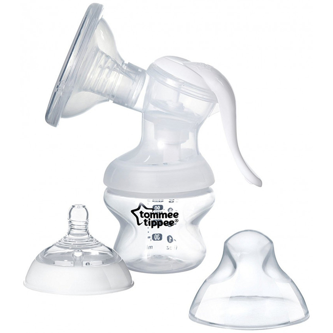 Tommee Tippee Closer to Nature Χειροκίνητο θήλαστρο - Κύπελλo αποθήκευσης γάλακτος - Επιθέματα στήθους 423415