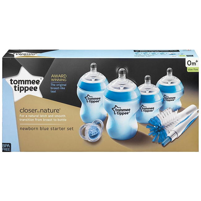 Tommee Tippee Closer To Nature Σετ Μπιμπερό 6 Τεμαχίων για Νεογέννητα 42356770 - BPA Free - Blue