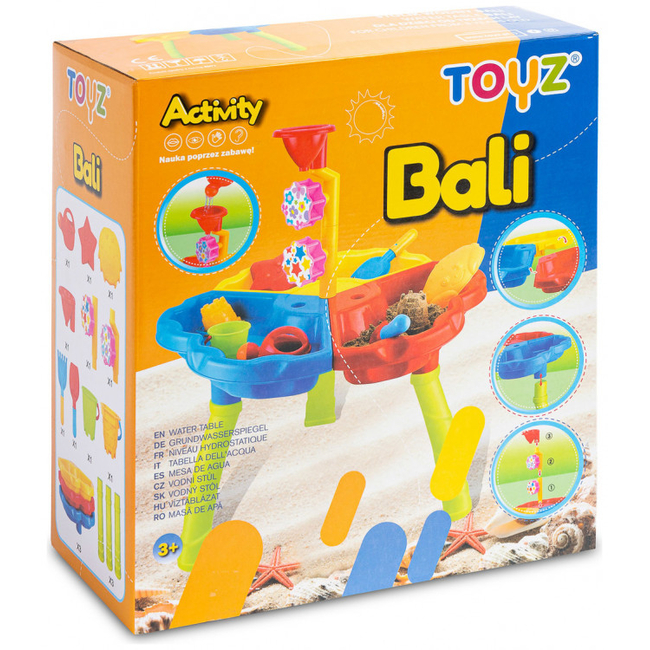 Toyz Bali Caretero Εκπαιδευτικό Τραπεζάκι Δραστηριοτήτων Νερού Άμμου 3+ ετών TOYZ-2090