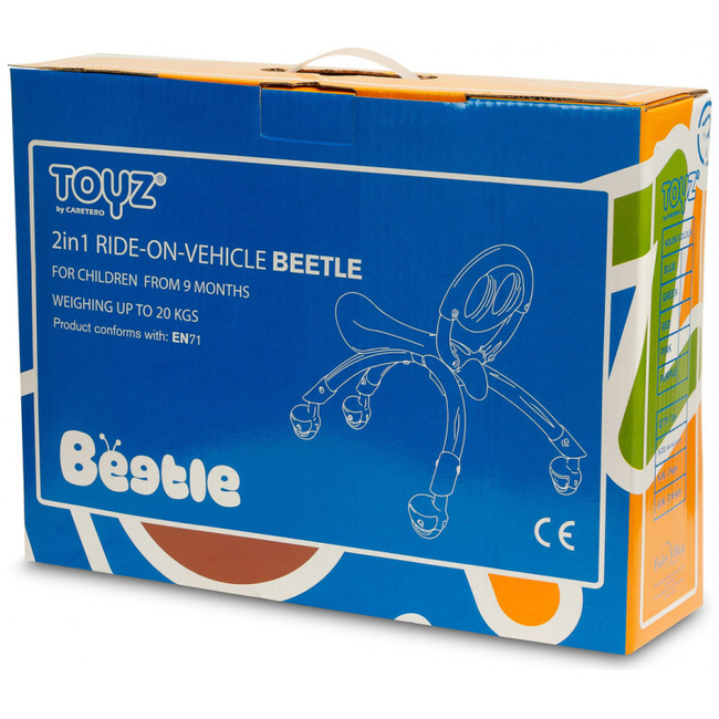 Toyz Beetle 2 in 1 Ποδοκίνητο Όχημα Στράτα 9+ μηνών Μπλε TOYZ-2526