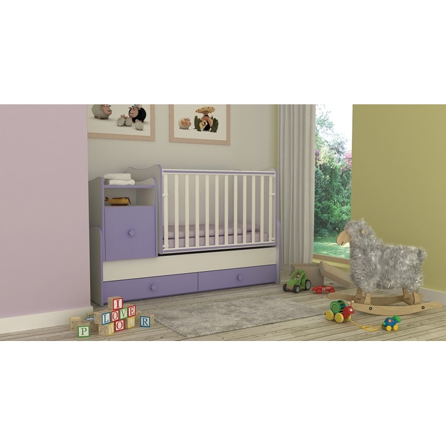 Lorelli Trend Plus Πολυμορφικό Κρεβάτι - White Artwood (10150400030A)