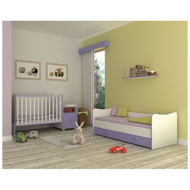 Lorelli Trend Plus Πολυμορφικό Παιδικό Κρεβάτι Βρεφική Κούνια - White Amber (10150400035A)