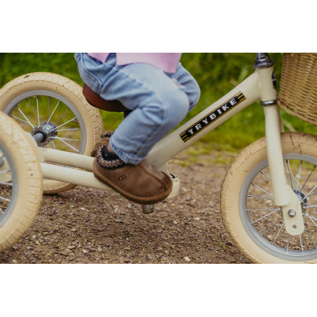 Trybike 2 in 1 Τρίκυκλο που μετατρέπεται σε ποδήλατο ισορροπίας Vintage Κρεμ Ματ