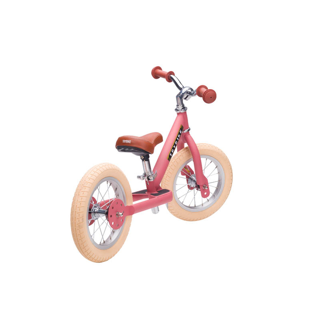 Trybike 2 in 1 Tricycle that converts into a balance bike Vintage Pink Matte