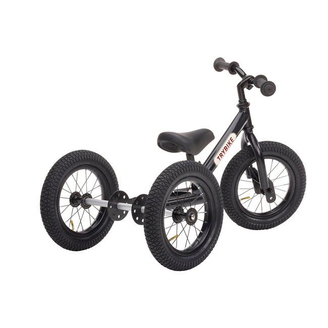 Trybike 2 in 1 Tricycle that converts into a balance bike Vintage Black