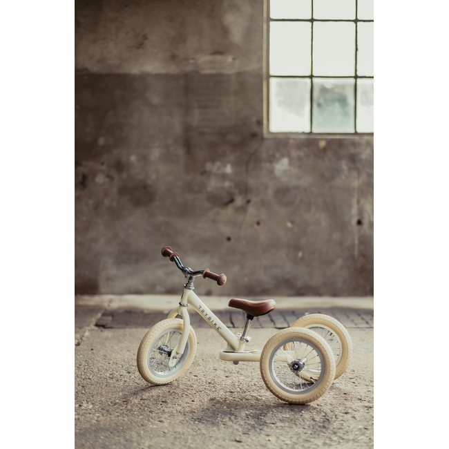 Trybike 2 in 1 Τρίκυκλο που μετατρέπεται σε ποδήλατο ισορροπίας Vintage Κρεμ Ματ