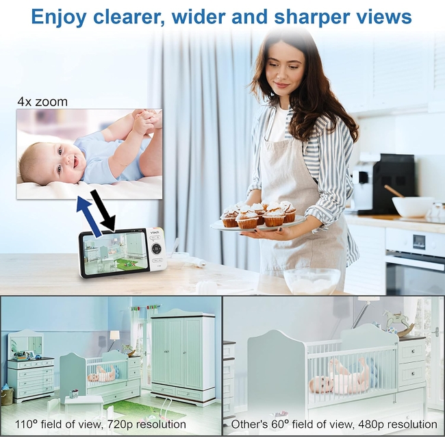 VTech BM818 Ενδοεπικοινωνία Μωρού – Οθόνη 5″ HD με Νυχτερινό Φως & Μελωδίες