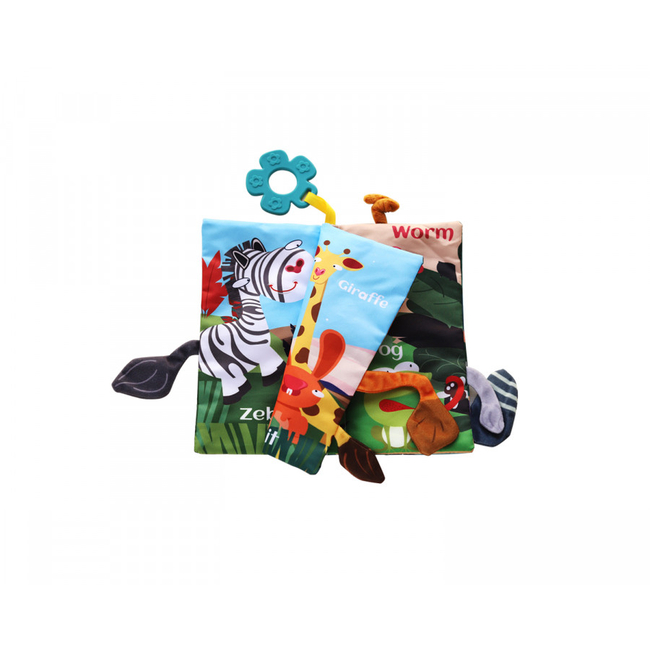 Kikka Boo Educational cloth book with teether Wild Animals (31201010264)
