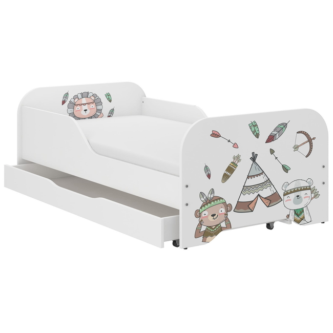 Παιδικό Κρεβάτι Miki 160 x 80 cm με Συρτάρι + Δώρο Στρώμα - Indian