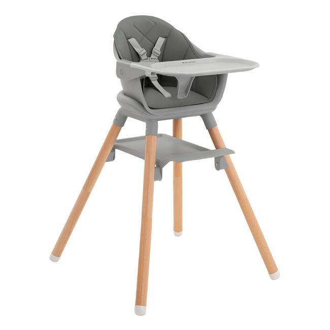 Kikka Boo Woody 2σε1 Παιδικό καρεκλάκι Φαγητού Grey 2024 31004010173 (Δώρο Μπολ Φαγητού με κουταλάκι)