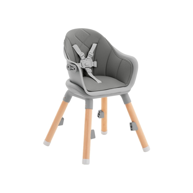 Kikka Boo Woody 2σε1 Παιδικό καρεκλάκι Φαγητού Grey 2024 31004010173 (Δώρο Μπολ Φαγητού με κουταλάκι)