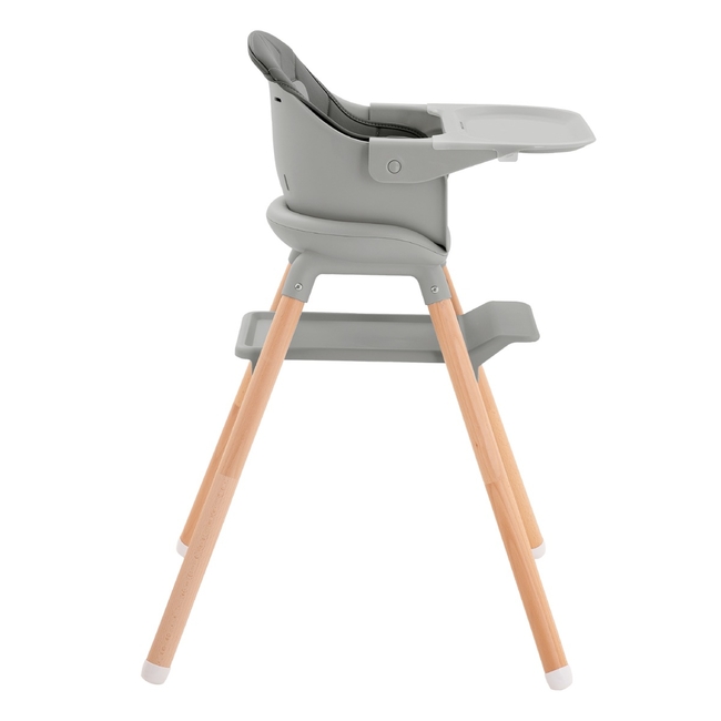 Kikka Boo Woody 2σε1 Παιδικό καρεκλάκι Φαγητού Grey 2024 31004010173 (Δώρο Μπολ Φαγητού με κουταλάκι)
