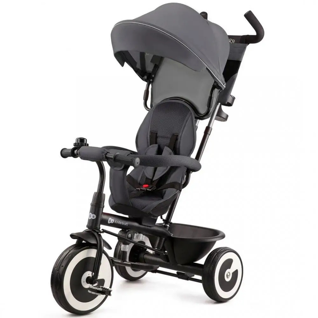 KinderKraft Aston Παιδικό Τρίκυκλο Ποδήλατο με Αναστρέψιμο Κάθισμα 9+ μηνών Malachite Grey KRASTO00GRY0000