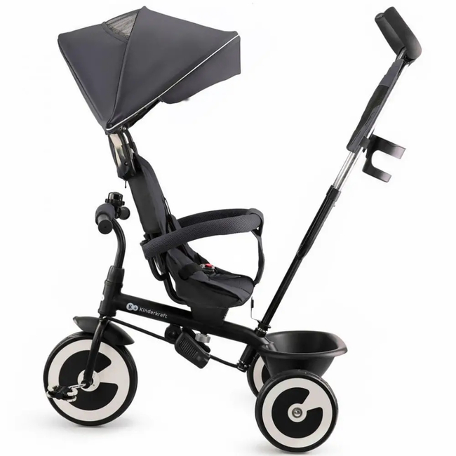 KinderKraft Aston Παιδικό Τρίκυκλο Ποδήλατο με Αναστρέψιμο Κάθισμα 9+ μηνών Malachite Grey KRASTO00GRY0000