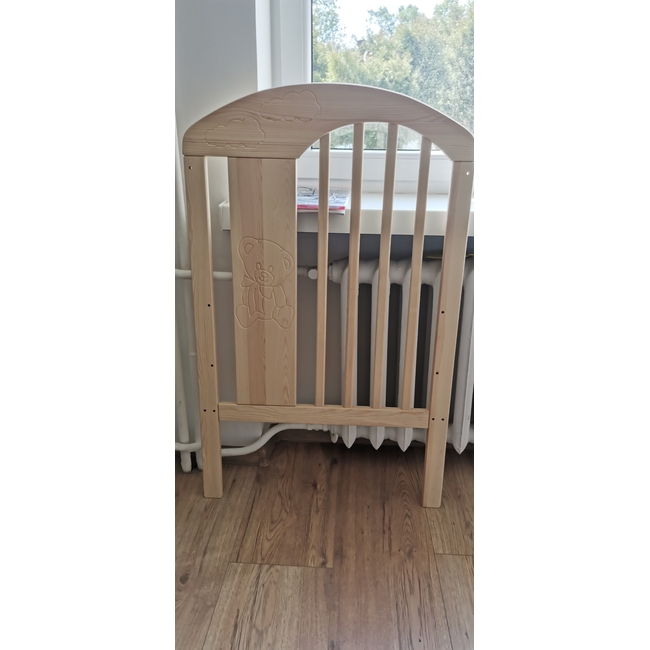 Βρεφική Κούνια Tymon 60x120cm 3ων Επιπέδων (ΔΩΡΟ στρώμα, Συρτάρι) Φυσικό