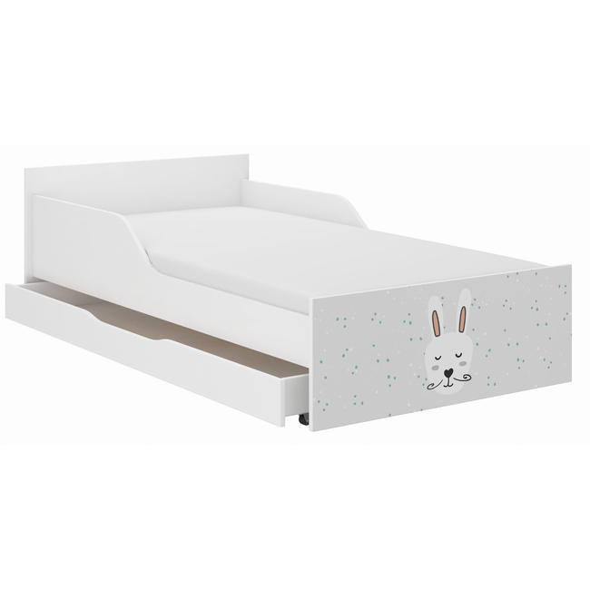 Pufi Children's Bed 90x180 cm with Drawer + Free Mattress - Animals